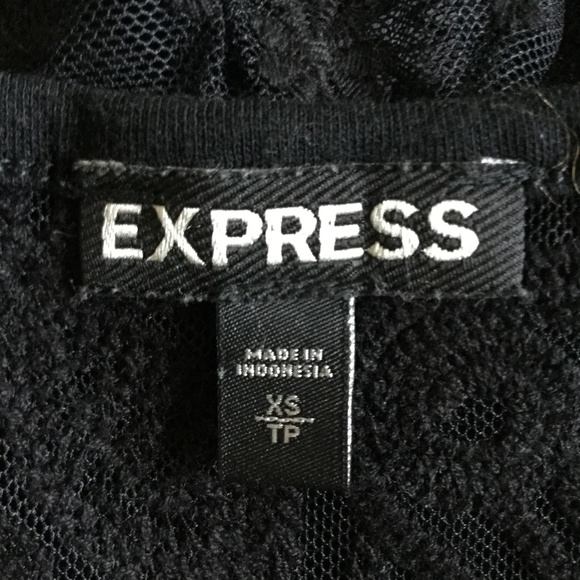 Express Black Lace Sleeveless Tunic - Picture 6 of 9